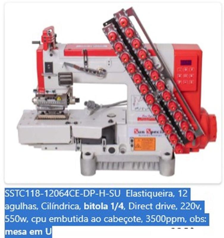 Elastiqueira 12 Agulhas Sun Special Direct Drive-12MGARANTIA